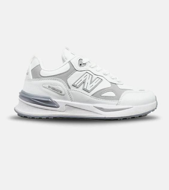 کفش کتانی مردانه سفید طوسی NEW BALANCE yg niubailun مدل 5274|لوزی