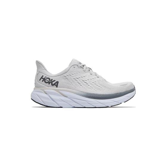 کفش رانینگ هوکا کلیفتن 8 سفید طوسی Hoka Clifton 8 White Gray|کتونی باز