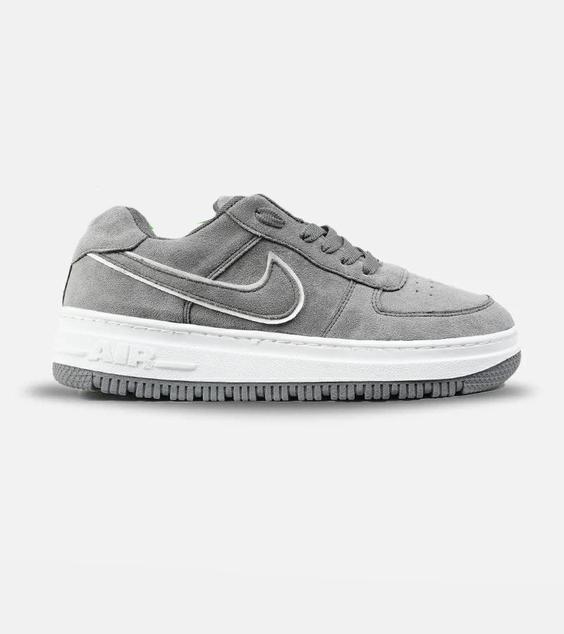 کفش کتانی مردانه طوسی نایک NIKE AIR FORCE مدل 2174|لوزی