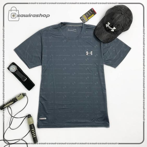 تیشرت طوسی طرح دار مردانه آندرآرمور (Under Armour) – (کد: 1440)|ساویرا