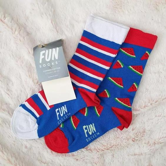 جوراب زنانه FUN socks کد Z-YU6 بسته 2 عددی|باسلام