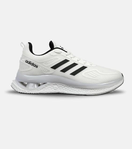 کفش کتانی مردانه سفید مشکی Adidas running shoes مدل 4748|لوزی