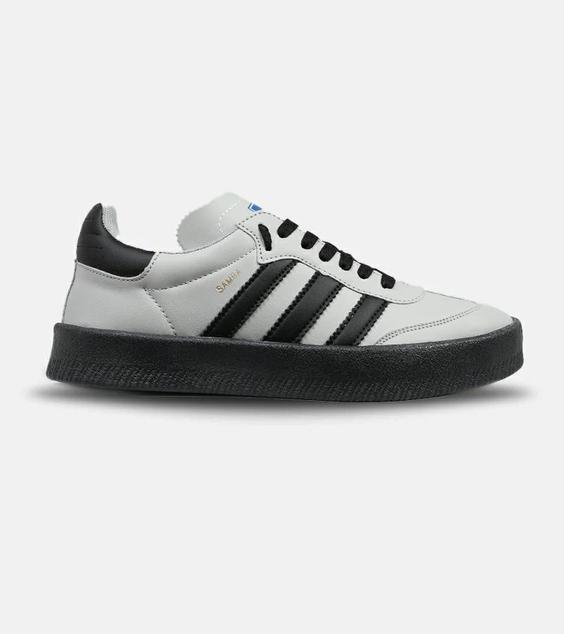 کفش کتانی مردانه طوسی مشکی ADIDAS Samba مدل 5327|لوزی