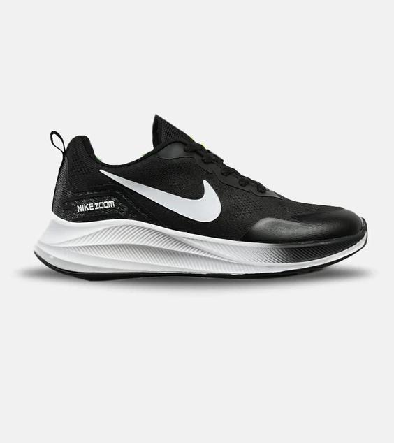 کفش کتانی بزرگ پا مشکی سفید Nike air zoom مدل 5967|لوزی