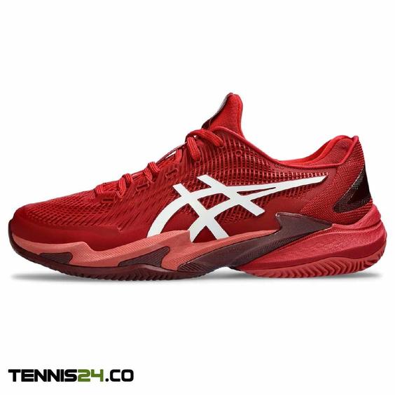 کفش تنیس مردانه اسیکس Asics Court FF 3 Novak Clay- زرشکی|تنیس شاپ