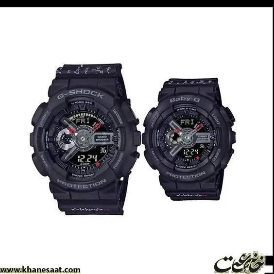 ساعت مچی ست جی شاک G-Shock و بیبی جی BABY-G مدل LOV-21A-1ADR|خانه ساعت