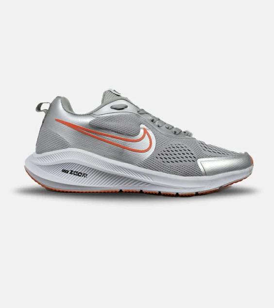 کفش کتانی مردانه طوسی نارنجی نایک NIKE PEGASUS V10 مدل 5154|لوزی