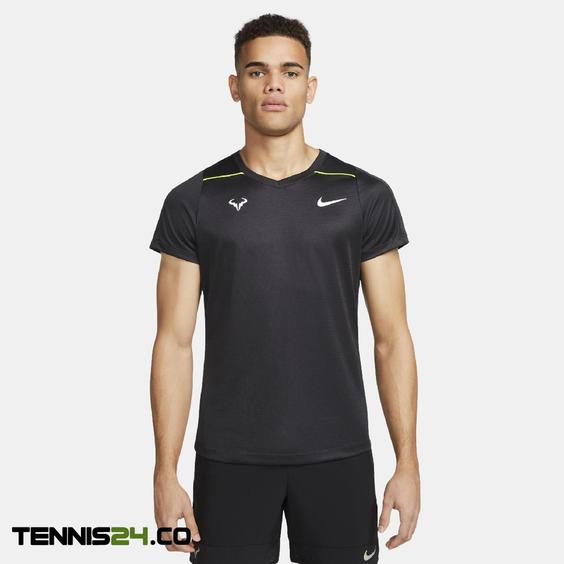 تی شرت تنیس مردانه نایک Nike Dri-FIT RAFA Challenger- مشکی|تنیس شاپ