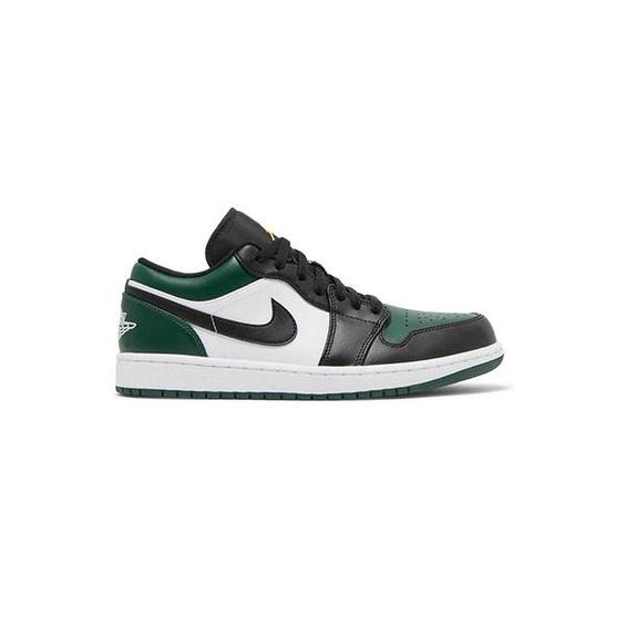 کتونی نایک ایرجردن 1 ساق کوتاه سبز مشکی Air Jordan 1 Low Green Toe|کتونی باز