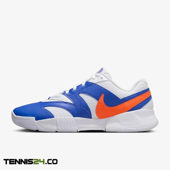 کفش تنیس مردانه نایک Nike Court Lite 4 Tennis Shoes- سفید/ آبی|تنیس شاپ