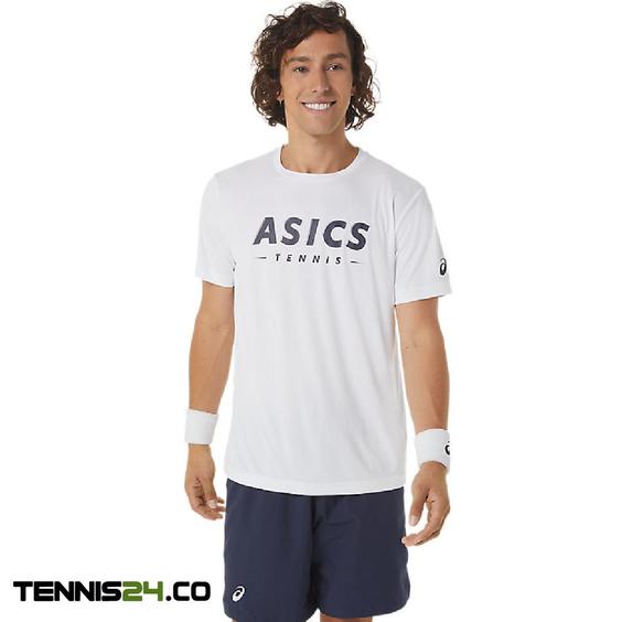 تی شرت مردانه آسیکس Asics Court Tennis Graphic- سفید|تنیس شاپ