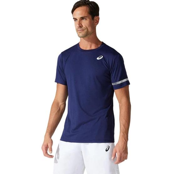 تی شرت تنیس مردانه اسیکس Asics Court SS TEE- سرمه ای|تنیس شاپ