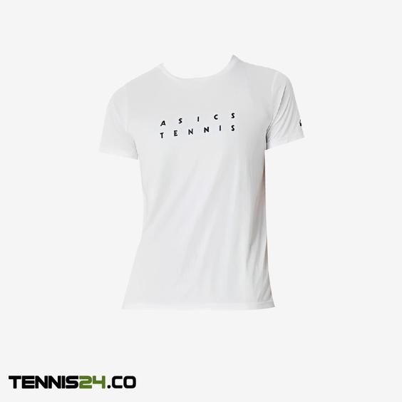 تی شرت تنیس زنانه اسیکس Asics Women Court Graphic TEE- سفید|تنیس شاپ