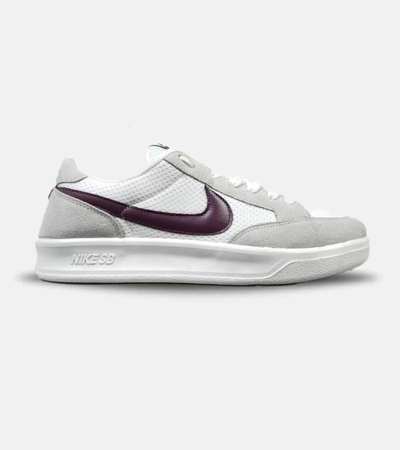 کفش کتانی مردانه سفید طوسی NIKE SB مدل 4694|لوزی