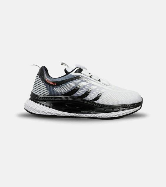 کفش کتانی بچه گانه سفید مشکی Adidas running shoes مدل 4937|لوزی