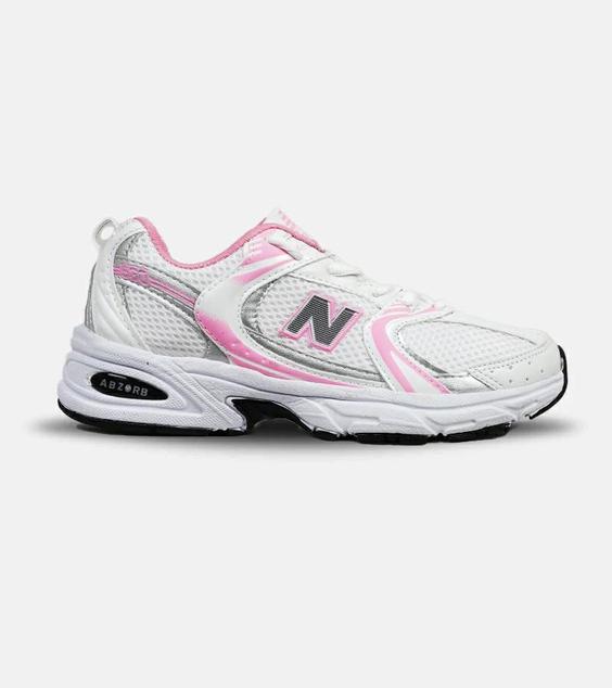 کفش کتانی زنانه سفید صورتی NEW BALANCE 530 مدل 5392|لوزی