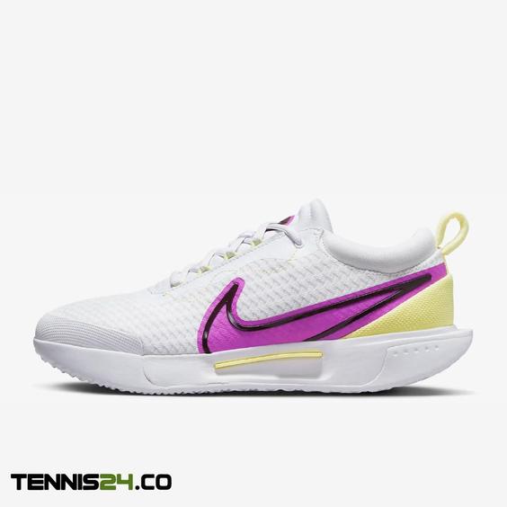 کفش تنیس زنانه نایک NikeCourt Air Zoom Pro- سفید/ صورتی|تنیس شاپ