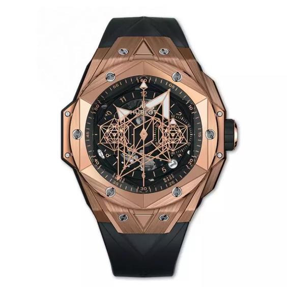 ساعت مچی مردانه هابلوت Hublot Unico Sang Bleu ll King Gold|باسلام