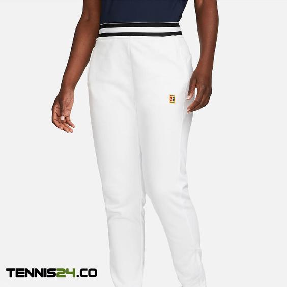 شلوار تنیس زنانه نایک NikeCourt Dri-FIT Heritage French- سفید|تنیس شاپ