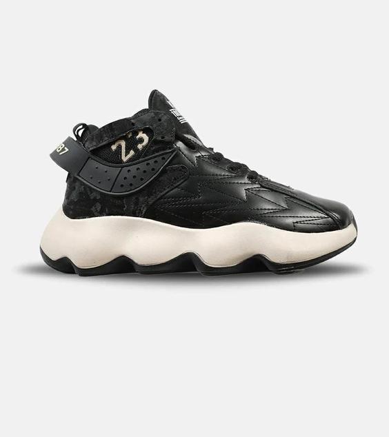 کفش کتانی ساقدار مردانه مشکی کرم Nike air jordan 23 مدل 4608|لوزی