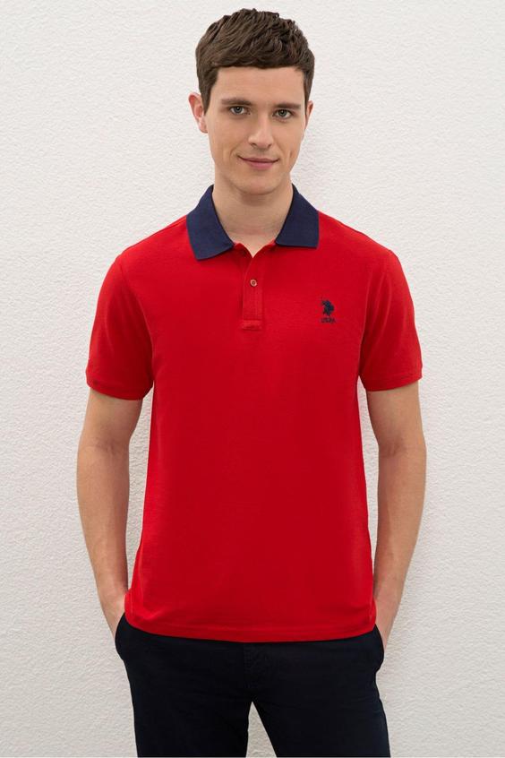 تیشرت یقه پلو مردانه یو اس پلو اورجینال قرمز U.S. Polo Assn. G081SZ011.000.1272191|ترند نهران