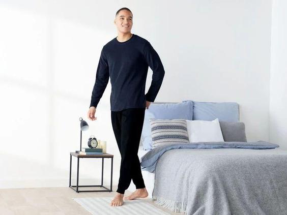 ست بلوز شلوار حوله ای مردانه برند لیورجی کد ۳۶۳۲۵۳ Mens pajamas made of terry cloth with cotton|کی استوک