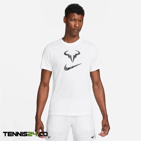 تی شرت تنیس مردانه نایک NikeCourt Dri-FIT Rafa – سفید|تنیس شاپ