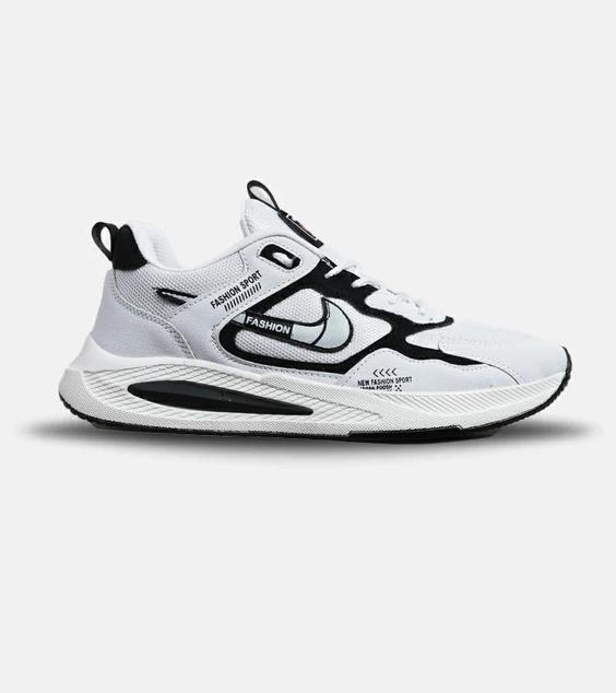 کفش کتانی مردانه و زنانه سفید مشکی Nike fashion sneakers مدل 6176|لوزی