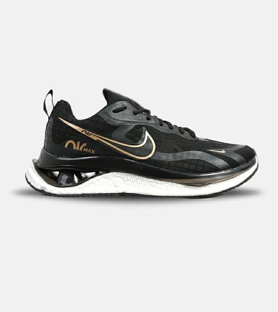 کفش کتانی مشکی طلایی NIKE air max مدل 4530|لوزی