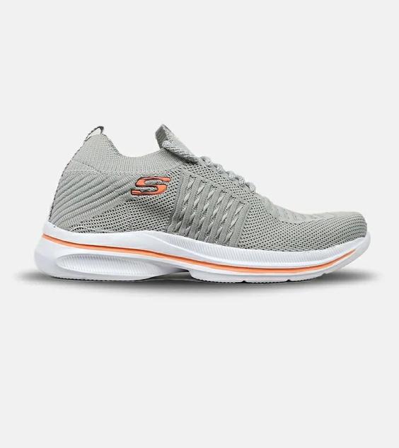 کفش کتانی مردانه طوسی SKECHERS مدل 4084|لوزی