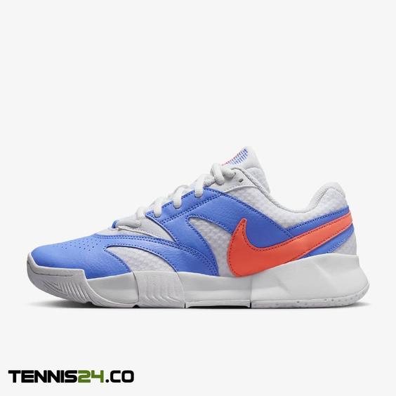 کفش تنیس زنانه نایک Nike Court Lite 4 Tennis Shoes- سفید/ آبی|تنیس شاپ