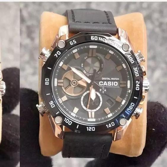 ساعت مچی مردانه کاسیو CASIO مستر چرم دوخت |باسلام