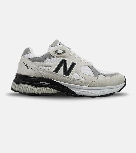 کفش کتانی طوسی مشکی کرم NEW BALANCE 990 مدل 4799|لوزی