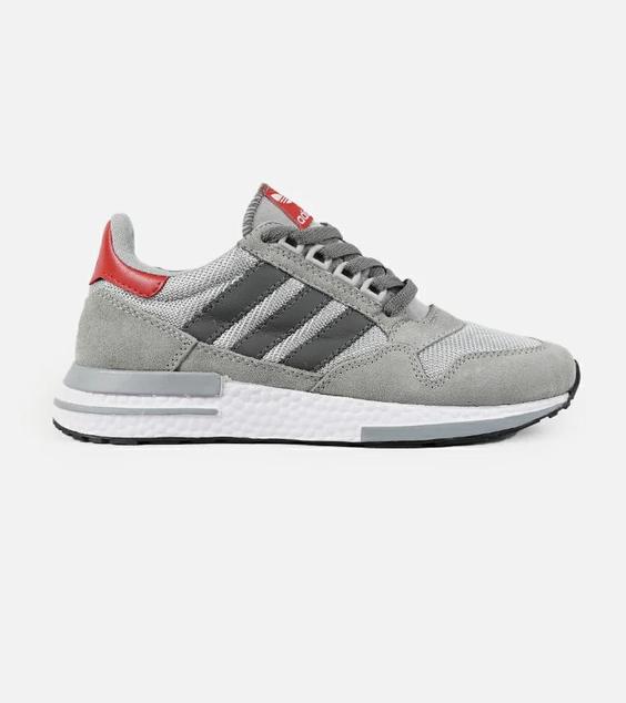 کفش کتانی مردانه طوسی سفید آدیداس adidas ZX 500 مدل 2087|لوزی