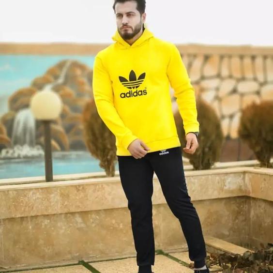 سویشرت شلوار مردانه Adidas مدل Nelvi (زرد)
|باسلام