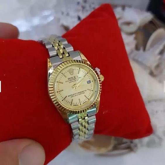 ساعت مچی زنانه رولکس rolex استیل طلایی عمده و تک|باسلام