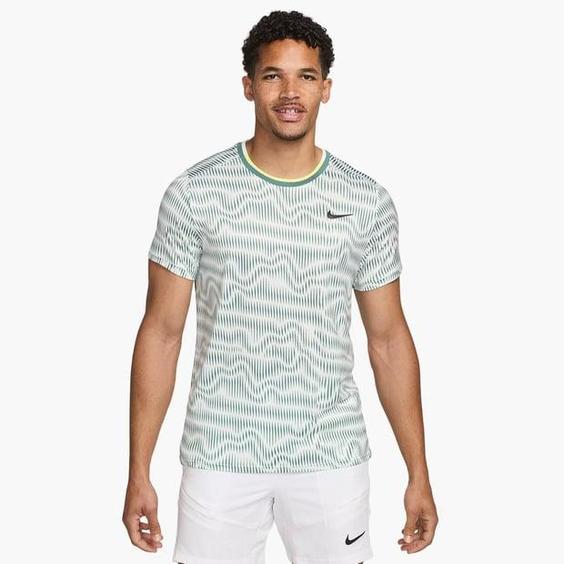 تی شرت تنیس مردانه نایک Nike Court Advantage DRI-Fit – سفید/سبز|تنیس شاپ