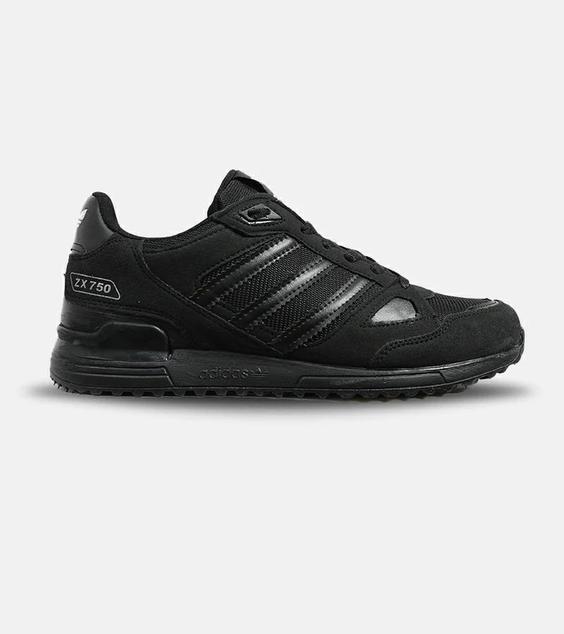 کفش کتانی مردانه مشکی ADIDAS zx 750 مدل 4513|لوزی