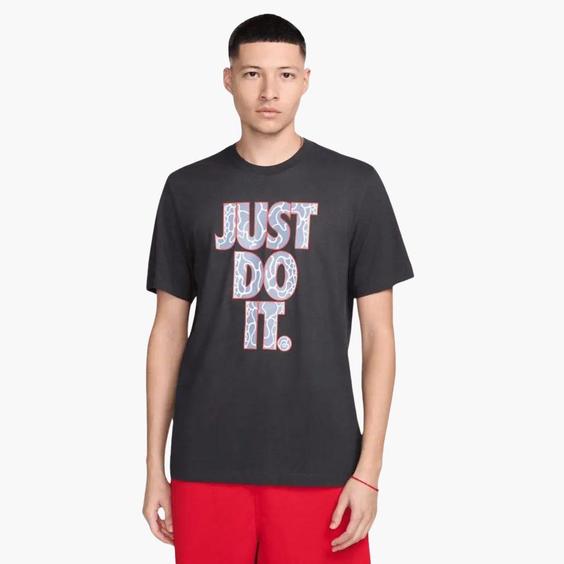 تی شرت تنیس مردانه نایک Nike Sportswear Just Do It T-Shirt – مشکی|تنیس شاپ