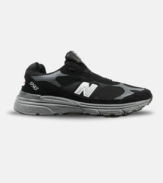 کفش کتانی بزرگ پا مشکی طوسی NEW BALANCE 993 مدل 4229|لوزی