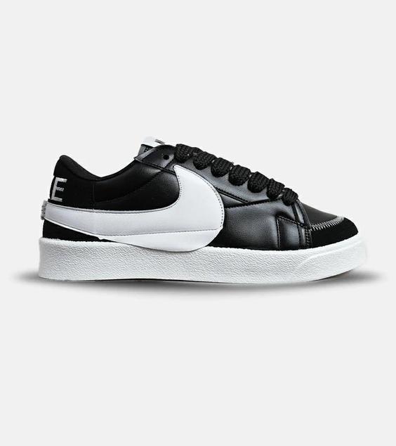 کفش نایک مردانه و زنانه مشکی سفید Nike Blazer Low 77 Jumbo مدل 6274|لوزی