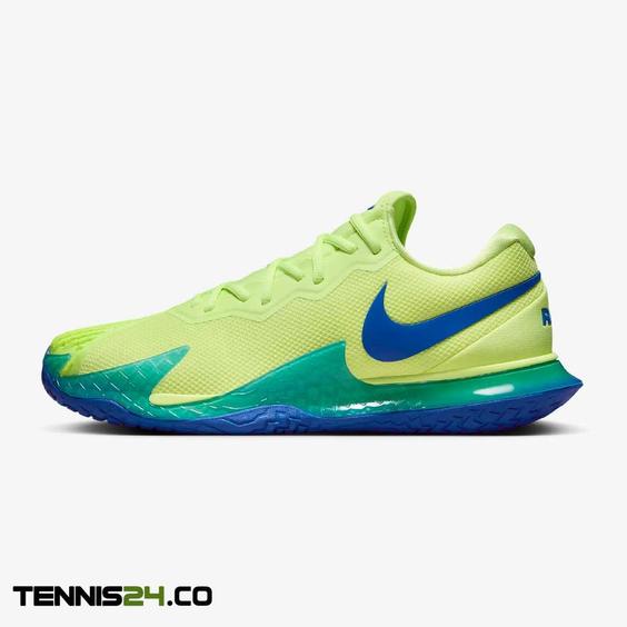 کفش تنیس مردانه نایک NikeCourt Zoom Vapor Cage 4 Rafa- سبز/آبی|تنیس شاپ