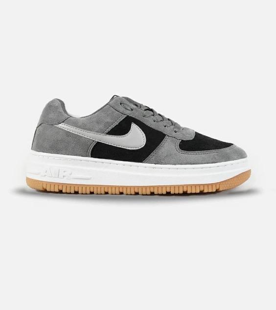 کفش کتانی مردانه بزرگ پا طوسی مشکی NIKE AIR FORCE مدل 4063|لوزی