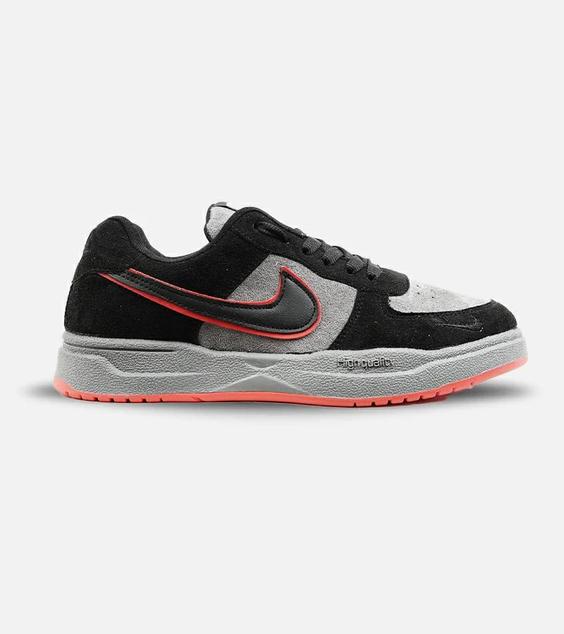 کفش کتانی بزرگ پا طوسی مشکی نایک NIKE AIR FORCE مدل 4074|لوزی