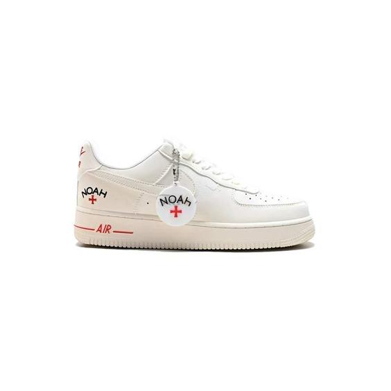 کتونی نایک ایرفورس 1 کرم سفید Nike Air Force 1 07 Noah Cream White Red|کتونی باز