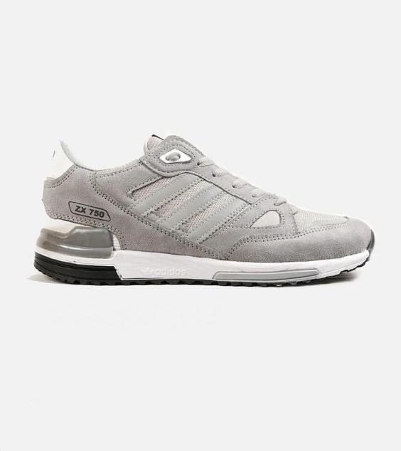 کفش کتانی مردانه طوسی سفید آدیداس adidas ZX 750 مدل 3497|لوزی