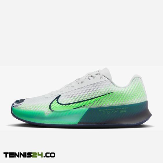 کفش تنیس مردانه نایک Nike Court Air Zoom Vapor 11- سفید/سبز|تنیس شاپ