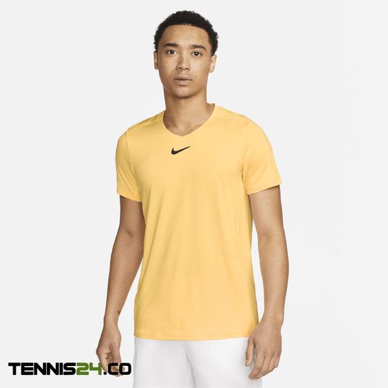 تی شرت تنیس مردانه نایک NikeCourt Dri-FIT Advantage- زرد|تنیس شاپ