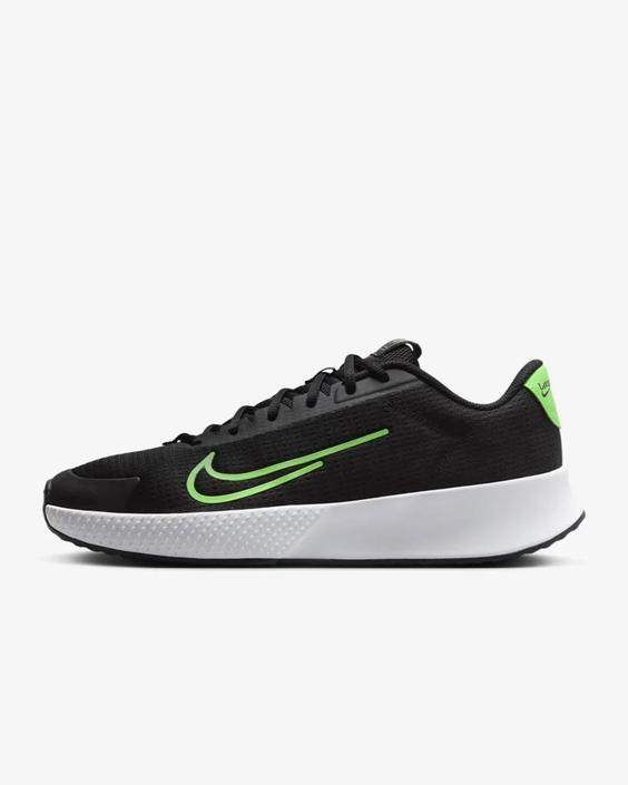 کفش تنیس مردانه نایک NikeCourt Vapor Lite 2– مشکی/سبز|تنیس شاپ