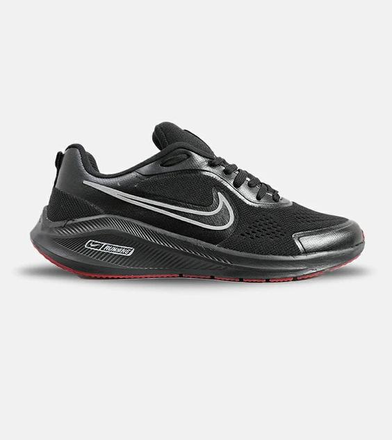 کفش کتانی مردانه و زنانه مشکی قرمز نایک NIKE PEGASUS V10 مدل 2026|لوزی